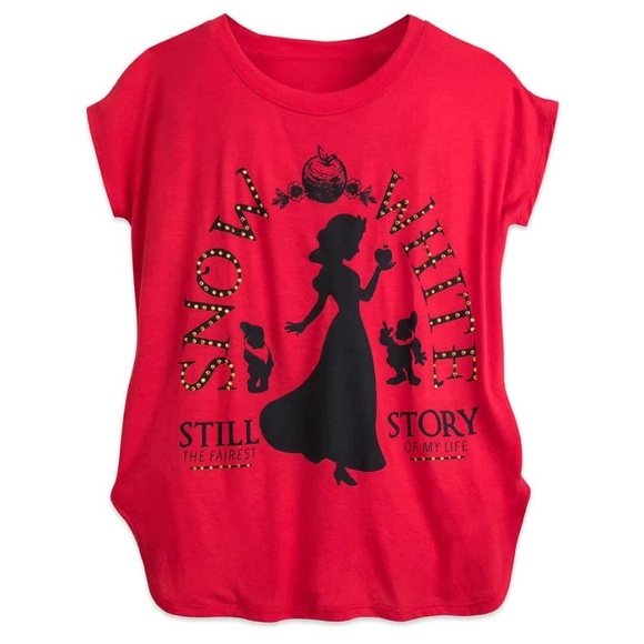 Disney Snow White Red Short Sleeve Tee Size XL - Picture 1 of 6